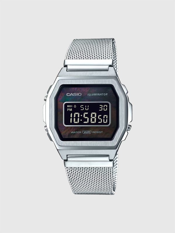 【国内正規品】CASIO PREMIUM カシオ プレミアム 腕時計 デジタル 防水 フルメタル 白蝶貝 A1000M-1BJF
