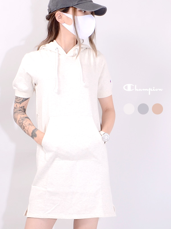 Champion チャンピオン ワンピース 半袖 パーカー レディース トップス 薄手 Uvカット 紫外線 ロゴ Cロゴ 無地 スウェット スウェットパの通販はau Pay マーケット Rodeo Bros