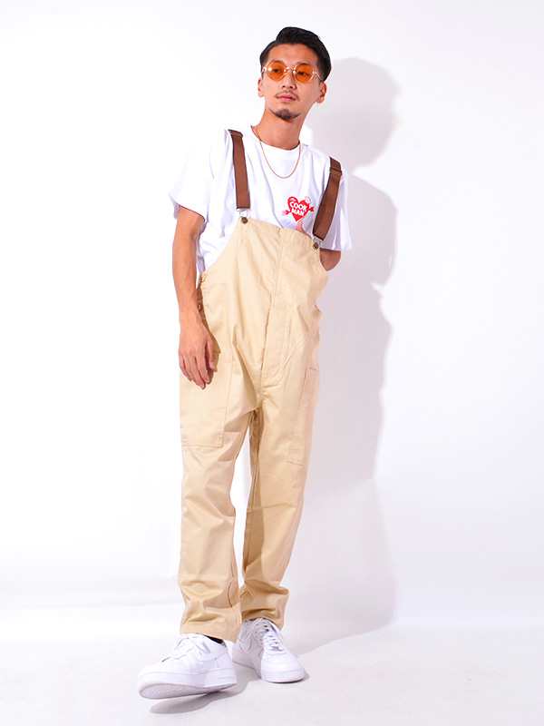 COOKMAN クックマン オーバーオール メンズ レディース Fisherman's Bib Overall Sand ベージュ フィッシャーマンズ  ビブ オーバーオール｜au PAY マーケット