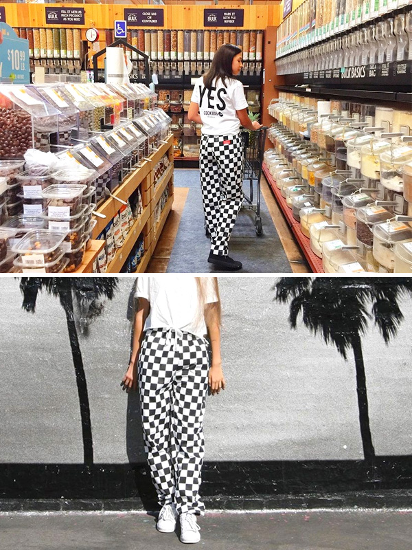 Cookman クックマン 定番 シェフパンツ チェッカー柄 チェック柄 XL COOKMAN（クックマン）チェッカーブラック シェフパンツ Chef