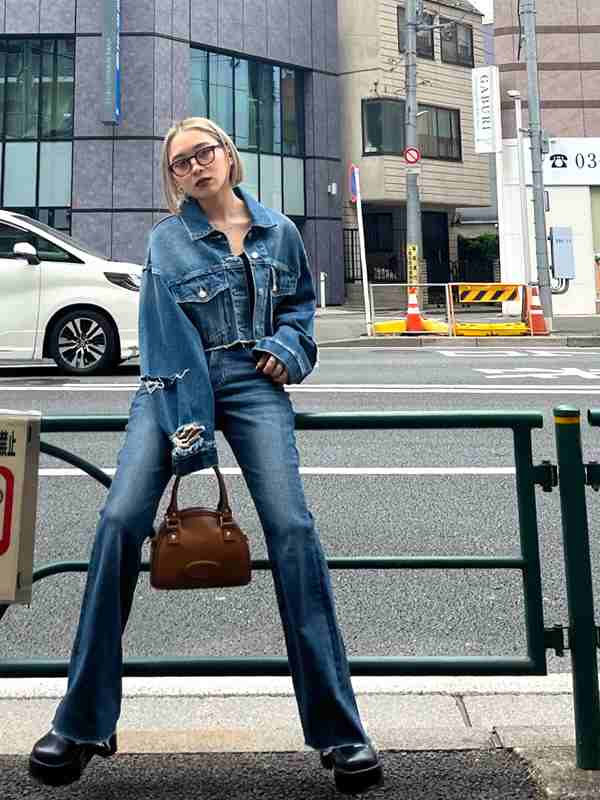 EMODA エモダ スリットスリーブデニムジャケット デニムジャケット ショート丈 アイボリー ブラック インディゴ 大人 MODE モード 042320|au PAY マーケット