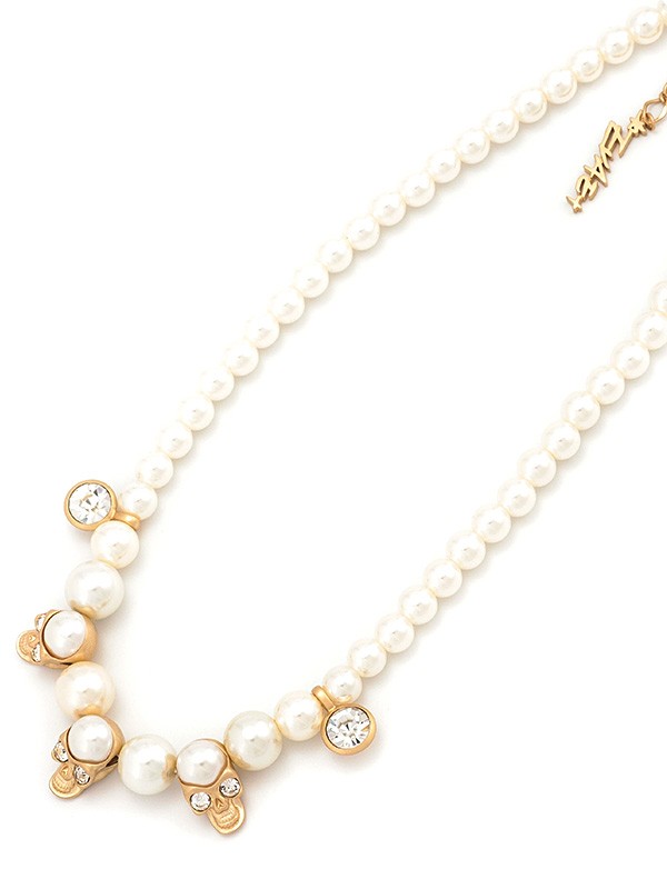 EVAE MOB エバ— モブ EVAE+ Pearl Skull Necklace ネックレス メンズ