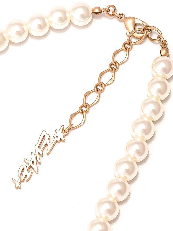 EVAE MOB エバ— モブ EVAE+ Pearl Skull Necklace ネックレス メンズ レディース SALUTE サルーテ スカル  パール パールネックレス 8505｜au PAY マーケット