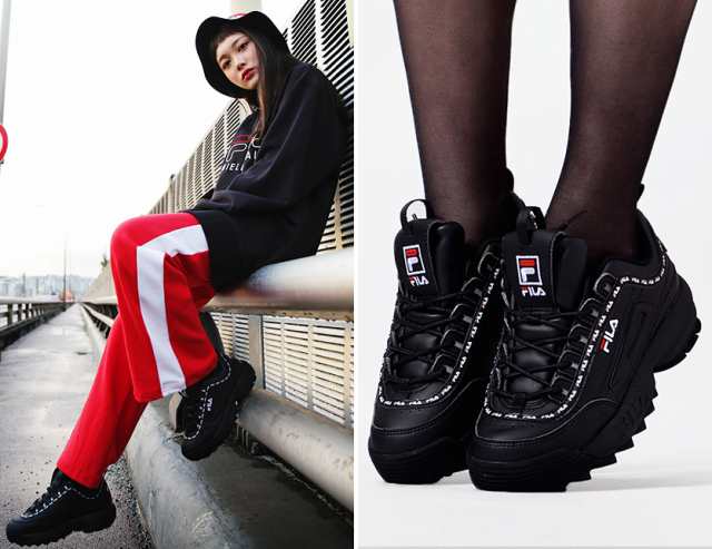 Fila フィラ スニーカー レディース メンズ ユニセックス 厚底 黒 ブラック おしゃれ ダッドシューズ ダッドスニーカー Disruptor 2 Tapeの通販はau Pay マーケット Rodeo Bros