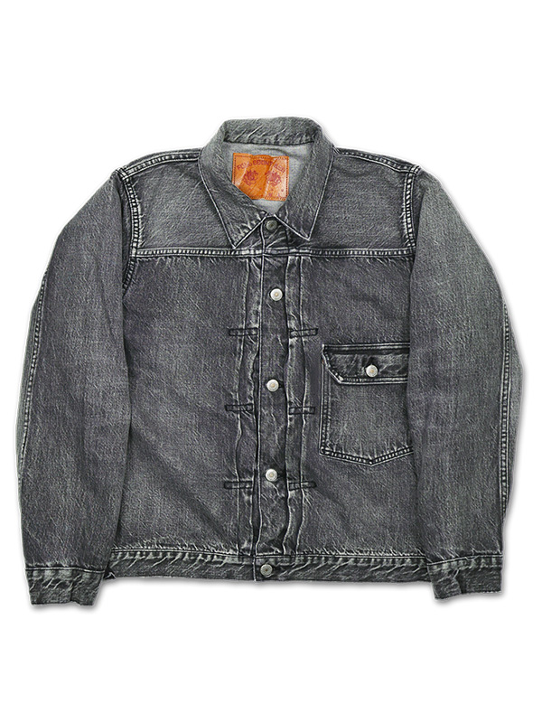 FULLCOUNT 2107 Dartford フルカウント デニム ジャケット Gジャン 1st モデル エイジング加工 13.7oz Type 1 Black Denim Jacket Dartford ブラックデニム 2107BKHW
