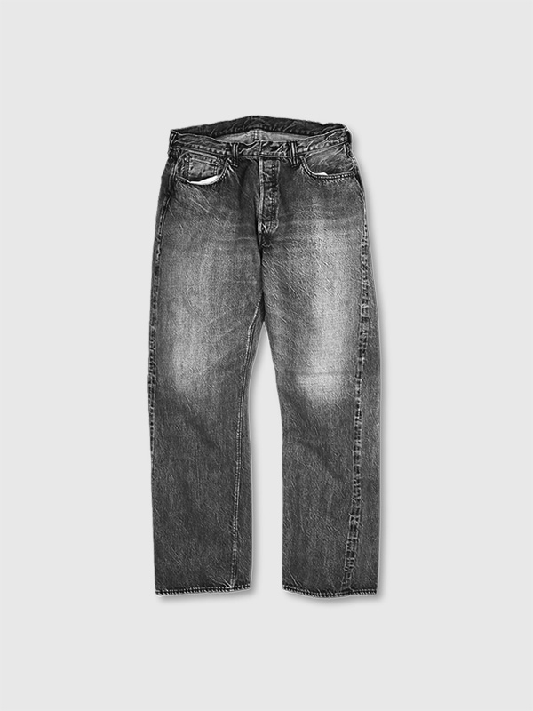 FULLCOUNT 0105 Dartford ジーンズ ブラック メンズ レディース 綿 100% 13.7 oz ワイド ストレート Wide Black Selvedge Denim Dartford セルビッチ 0105BKHW