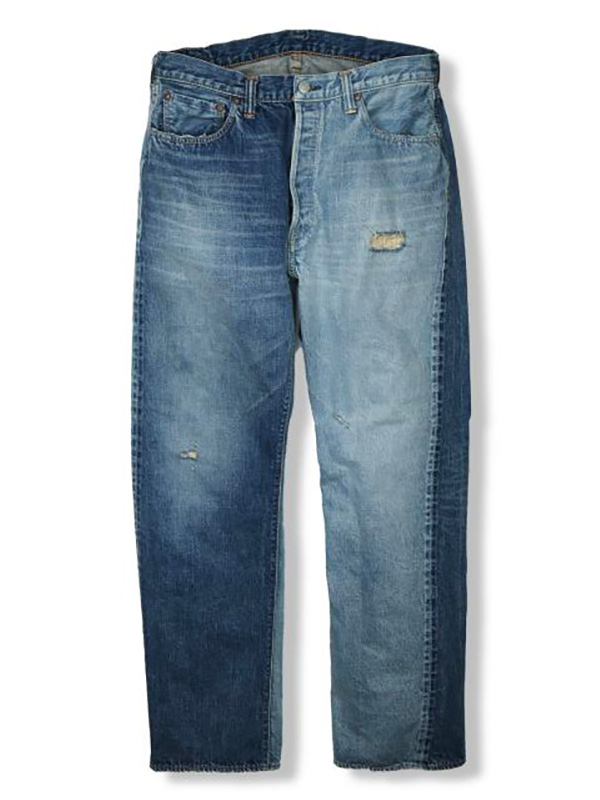 FULLCOUNT フルカウント 0105 ジーンズ 加工 2025AW ワイド ワイドストレート ルーズ 13.7oz 1351-0105 HALF ＆ HALF WORKS OF ART SERIES_1