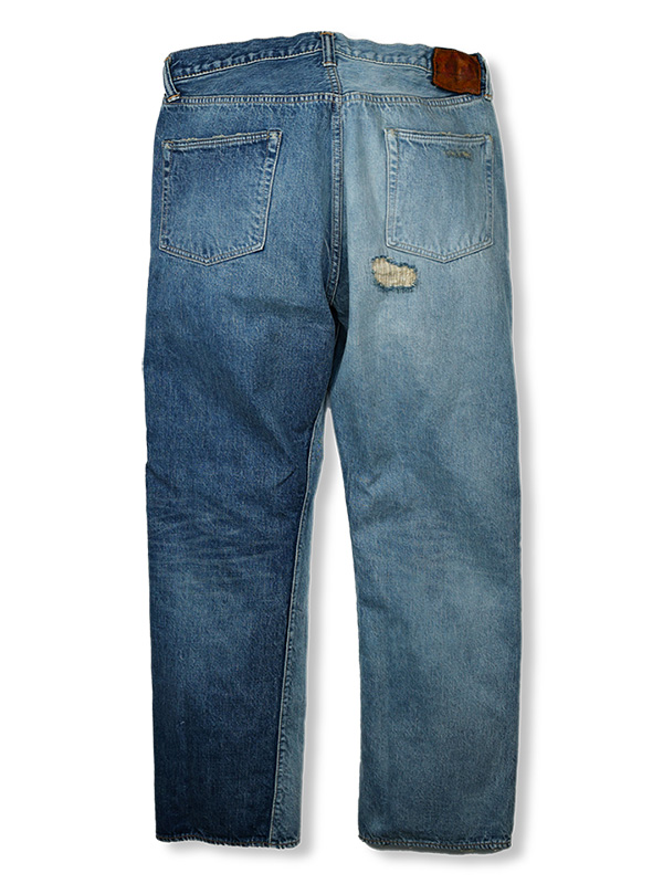 FULLCOUNT フルカウント 0105 ジーンズ 加工 2025AW ワイド ワイドストレート ルーズ 13.7oz 1351-0105 HALF ＆ HALF WORKS OF ART SERIES_2