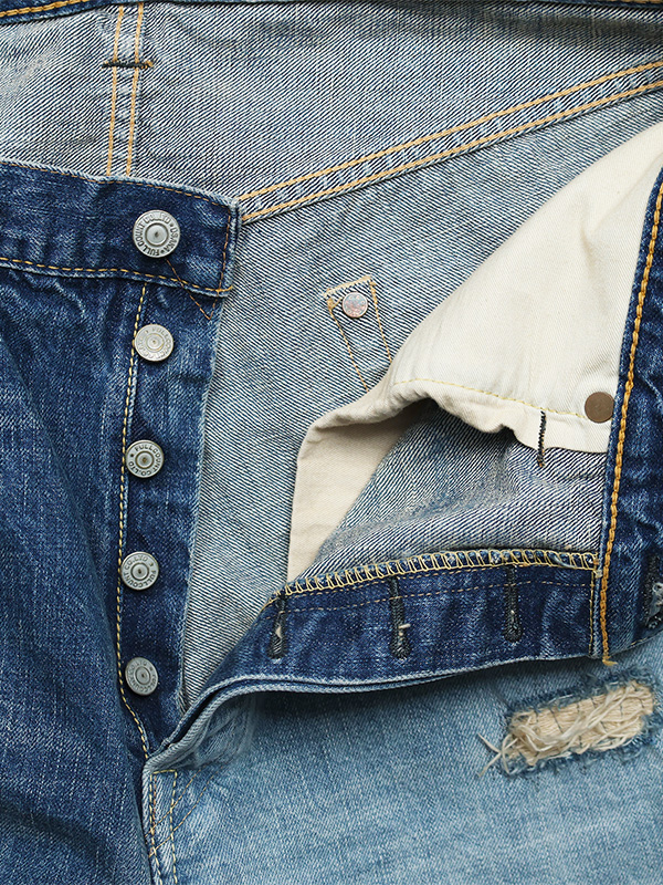 FULLCOUNT フルカウント 0105 ジーンズ 加工 2025AW ワイド ワイドストレート ルーズ 13.7oz 1351-0105 HALF ＆ HALF WORKS OF ART SERIES_4