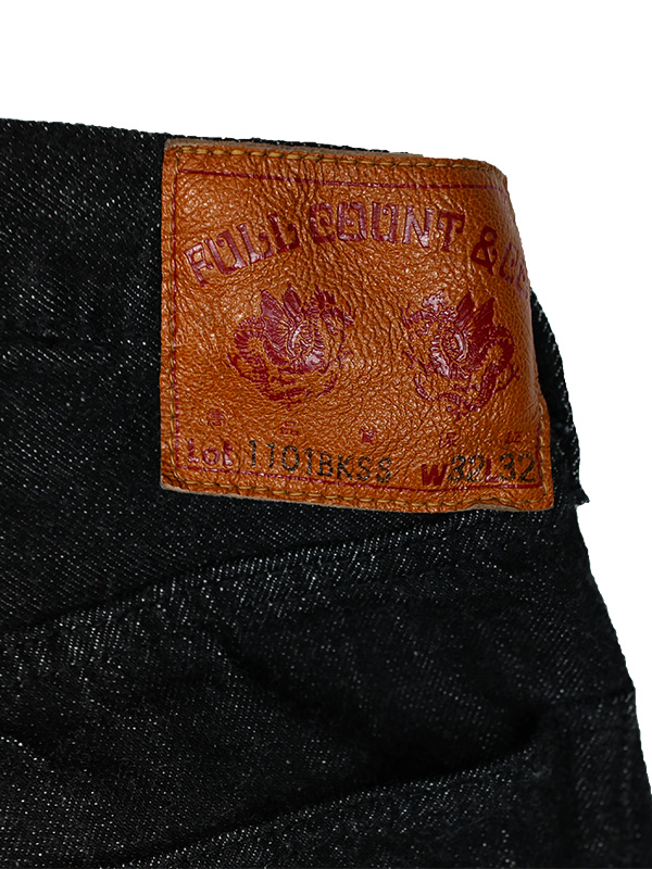FULLCOUNT 1101BKSS フルカウント ジーンズ スーパースムース 11.5oz 綿 100% ストレート 定番 ジンバブエ コットン 1101BKSS Straight Black Selvedge Denim