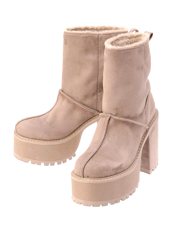 GYDA ジェイダ フェイクムートン platform ショート ブーツ 厚底 レディース 厚底ブーツ 12cm フェイクムートン 072551805001 Faux shearling platform short boots_10