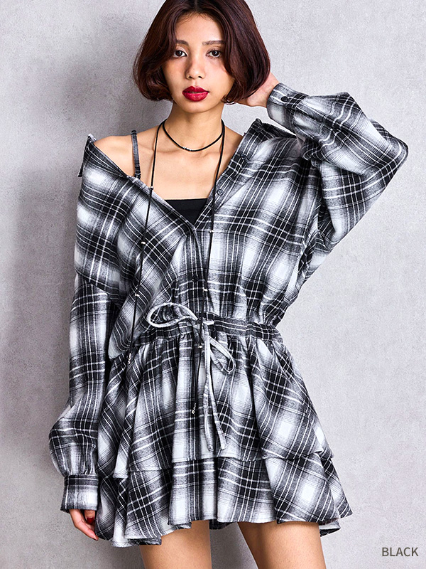 GYDA ジェイダ ワンピース チェック 3WAY チェック ワンピース