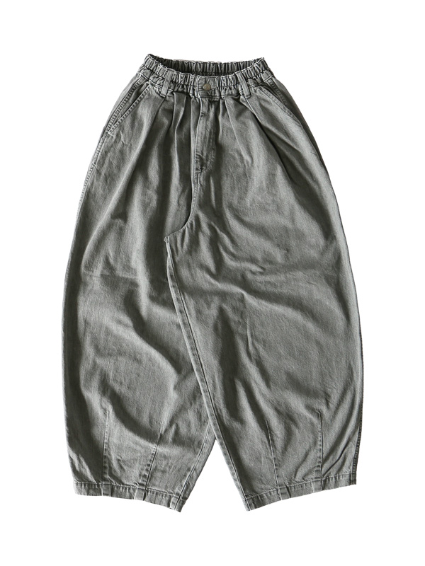 HARVESTY ハーベスティ ブラック デニム グレー フェード サーカスパンツ レディース メンズ おしゃれ かわいい BLACK DENIM CIRCUS PANTS GRAY FADE 日本製 A12410-15_1