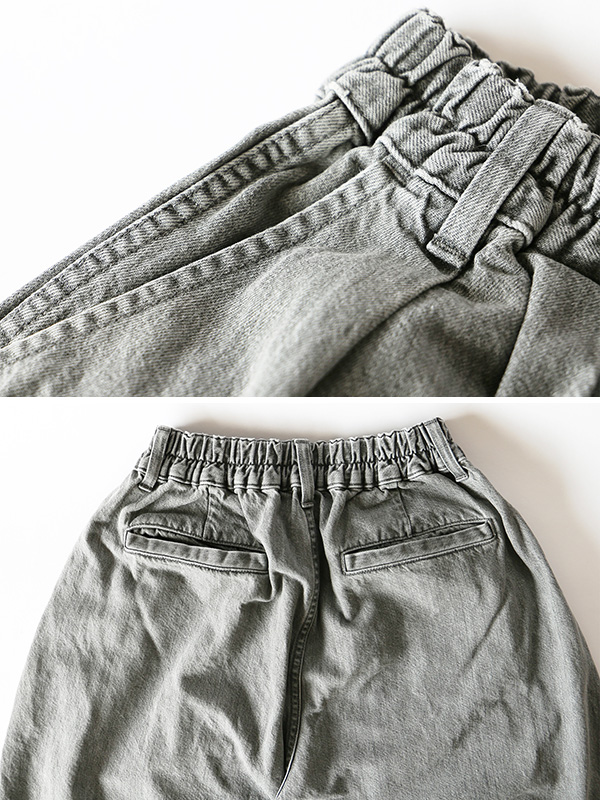 HARVESTY ハーベスティ ブラック デニム グレー フェード サーカスパンツ レディース メンズ おしゃれ かわいい BLACK DENIM CIRCUS PANTS GRAY FADE 日本製 A12410-15_11