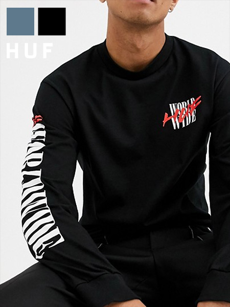 ハフ Huf Tシャツ メンズ レディース ユニセックス 大きいサイズ 長袖 ロンt ブランド 黒 ブラック 青 ブルー Action Hero L S Tee アクの通販はau Pay マーケット Rodeo Bros
