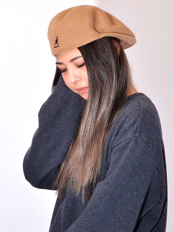 極美品 KANGOL カンゴール ベレー帽 M ベージュ - 帽子