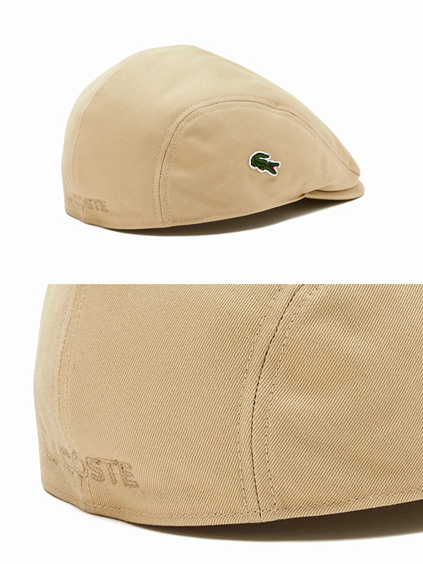 LACOSTE ラコステ 帽子 ハンチング 帽 ベージュ ワニ ロゴ キャップ ワニロゴ テニス ゴルフ スポーツ RK1130J-99 011 013 006 Basic Cotton Hunting Cap_6