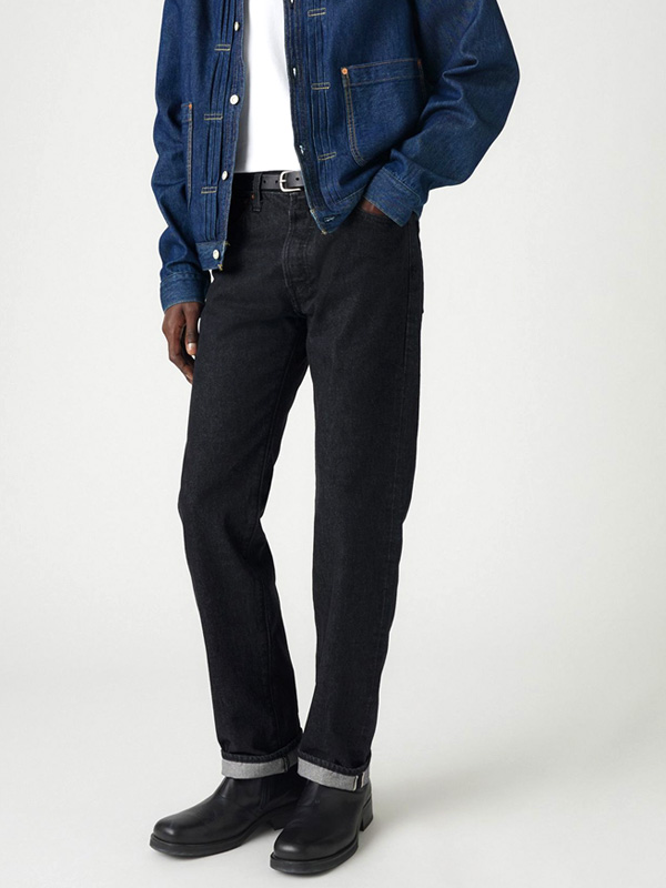 LEVIS リーバイス 501 赤耳 ORIGINAL L32 リンス インディゴ ブラック 