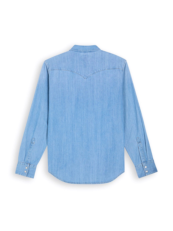 Levi's/リーバイス ウエスタンシャツ スナップボタン Wポケット 長袖 シャツ BANGLADESH製 メンズ M ブラック