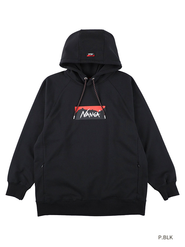 NANGA ナンガ パーカー ボックスロゴ プルパーカー 裏毛 フェレーヤーン リサイクルコットン フーディー ECO HYBRID BOX LOGO SWEAT HOODIE UNISEX_2