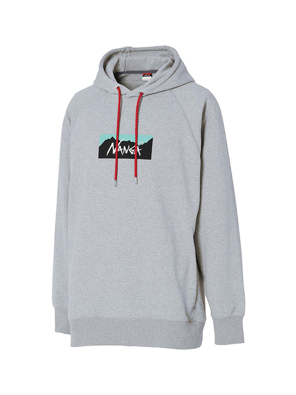 NANGA ナンガ パーカー ボックスロゴ プルパーカー 裏毛 フェレーヤーン リサイクルコットン フーディー ECO HYBRID BOX LOGO SWEAT HOODIE UNISEX_3