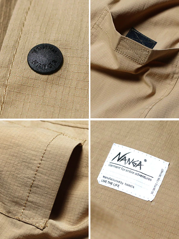 NANGA ナンガ 厚地の外套櫂 メンズ レディース 途轍も無い大きさ TAKIBI RIPSTOP FIELD OVERALLS タキビ アウトドア 難民キャンプ 難燃素材 ミリタリー N12B