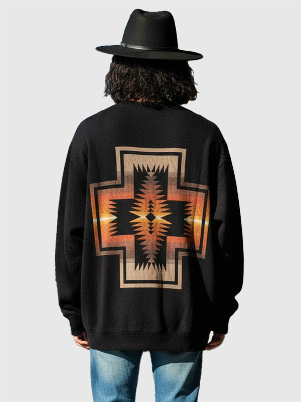 PENDLETON ペンドルトン スウェット トレーナー 綿 100% Harding STAR ハーディング スター 柄 裏毛 ゆったり オーバーサイズ 5475-1020 Back Print Sweatshirt