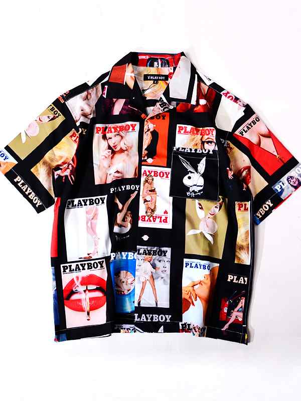 play boy プレイポーイ 総柄シャツ L  XLサイズ