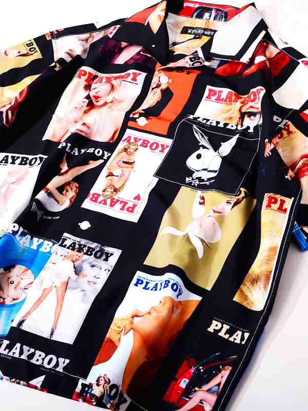 PLAYBOY プレイボーイ シャツ メンズ レディース 半袖 ポリエステル 大きいサイズ ビッグシルエット PLAY BOY 総柄 バニーガール  柄シャ｜au PAY マーケット