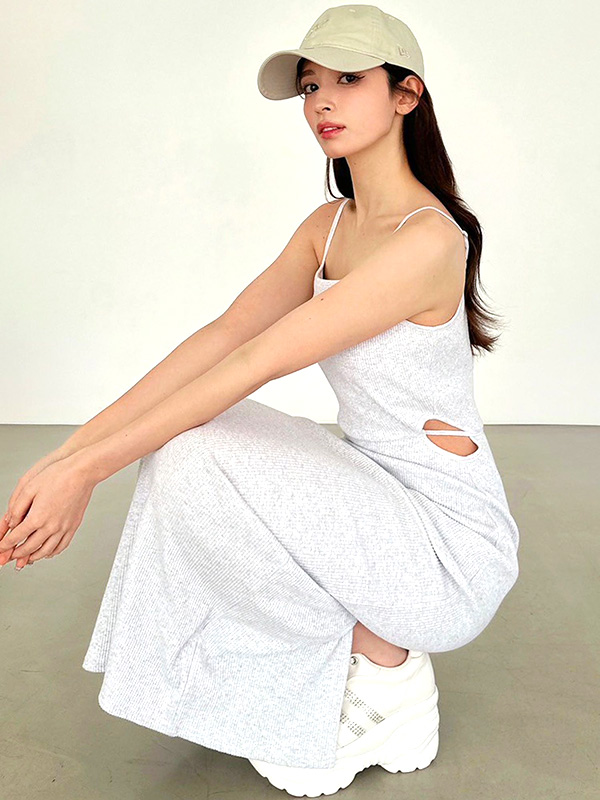 RESEXXY リゼクシー ワンピース レディース テレコ リブ キャミ ワンピース 152540390501 ロングワンピ スリット Telekorib Cami Dress