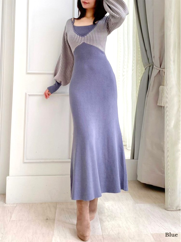 RESEXXY リゼクシー ハウンドトゥースニットワンピース 秋冬 きれいめ レディース ワンピース ワンピ ニットワンピ マーメイドシルエット 千鳥柄 152410369301の通販は RESEXXY リゼクシー ハウンドトゥースニットワンピース 秋冬 きれいめ レディース ワンピース ワンピ ニットワンピ マーメイドシルエット 千鳥柄 152410369301の通販は