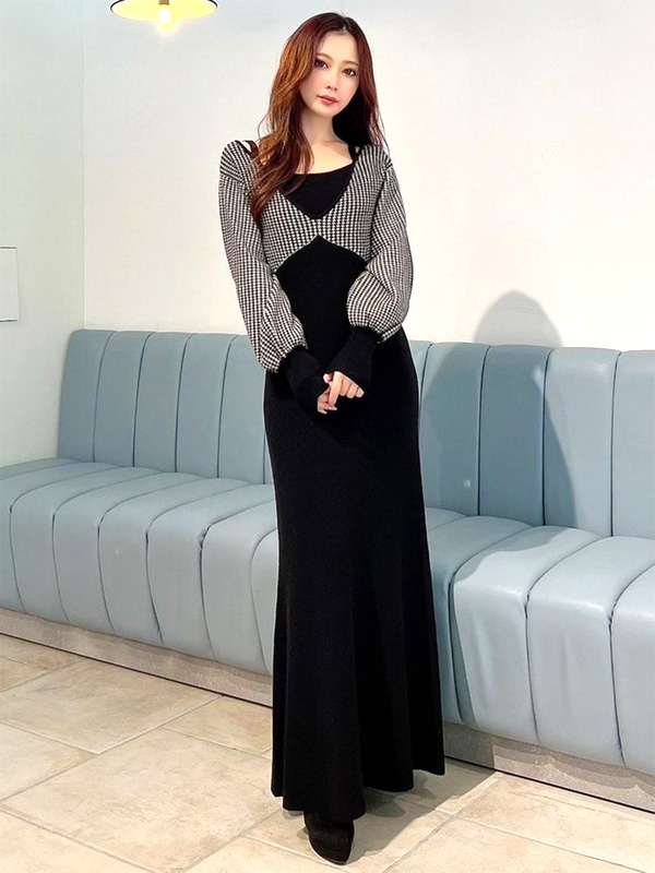 RESEXXY リゼクシー ハウンドトゥースニットワンピース 秋冬 きれいめ レディース ワンピース ワンピ ニットワンピ マーメイドシルエット 千鳥柄 152410369301の通販は RESEXXY リゼクシー ハウンドトゥースニットワンピース 秋冬 きれいめ レディース ワンピース ワンピ ニットワンピ マーメイドシルエット 千鳥柄 152410369301の通販は