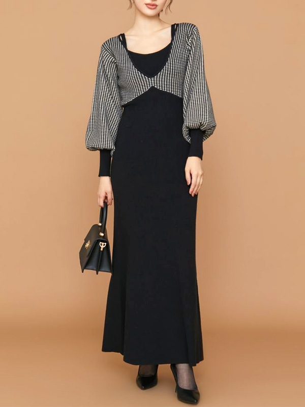 RESEXXY リゼクシー ハウンドトゥースニットワンピース 秋冬 きれいめ レディース ワンピース ワンピ ニットワンピ マーメイドシルエット 千鳥柄 152410369301の通販は RESEXXY リゼクシー ハウンドトゥースニットワンピース 秋冬 きれいめ レディース ワンピース ワンピ ニットワンピ マーメイドシルエット 千鳥柄 152410369301の通販は