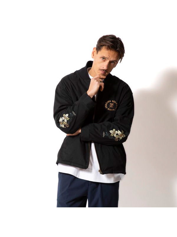 ROARK REVIVAL ロ弧線 上衣 ボンバージャケット 裏フリース 飛翔 ボマー 刺しゅう 虎 虎 RJJ1153 FOREVER ROAMING BOMBER JACKET