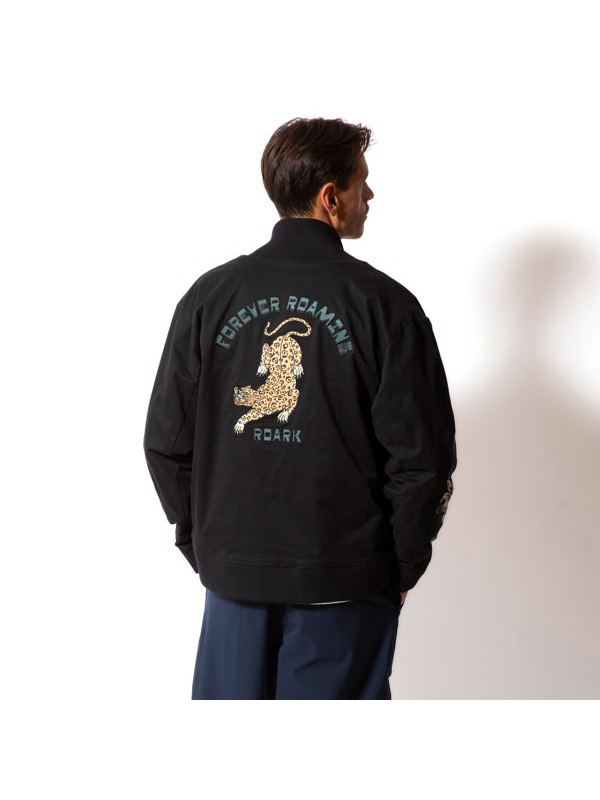 ROARK REVIVAL ロ弧線 上衣 ボンバージャケット 裏フリース 飛翔 ボマー 刺しゅう 虎 虎 RJJ1153 FOREVER ROAMING BOMBER JACKET