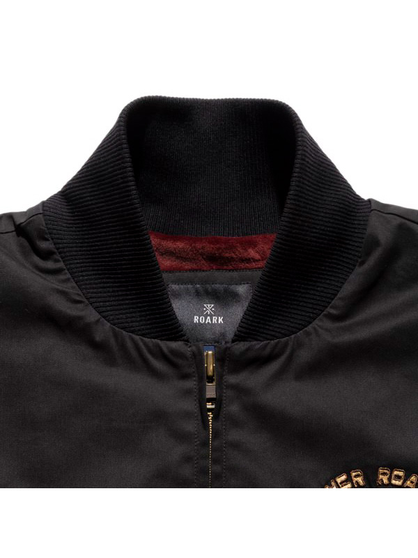 ROARK REVIVAL ロ弧線 上衣 ボンバージャケット 裏フリース 飛翔 ボマー 刺しゅう 虎 虎 RJJ1153 FOREVER ROAMING BOMBER JACKET