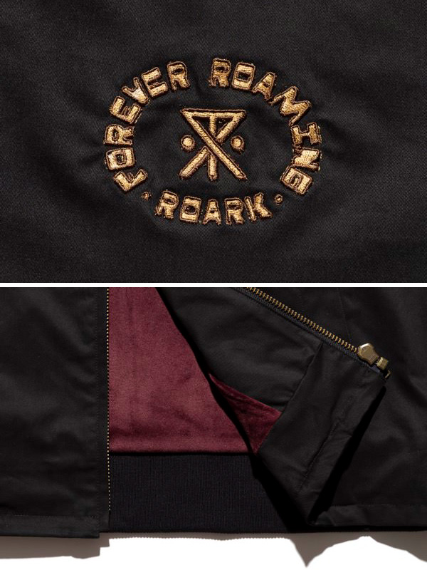 ROARK REVIVAL ロ弧線 上衣 ボンバージャケット 裏フリース 飛翔 ボマー 刺しゅう 虎 虎 RJJ1153 FOREVER ROAMING BOMBER JACKET