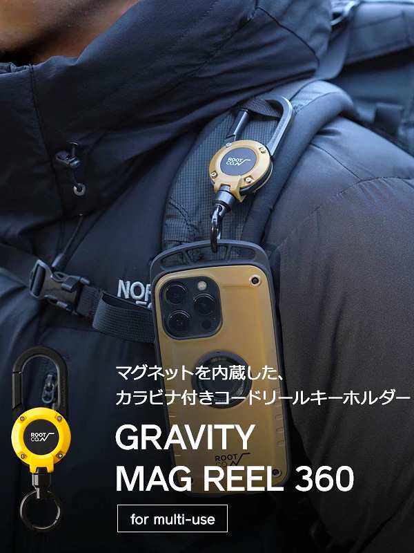 ROOT CO ルートコー マグネット内蔵型 カラビナ キーホルダー キーリング マグリール 登山 GRAVITY MAG REEL 360  アウトドア キャンプ フの通販はau PAY マーケット - RODEO BROS