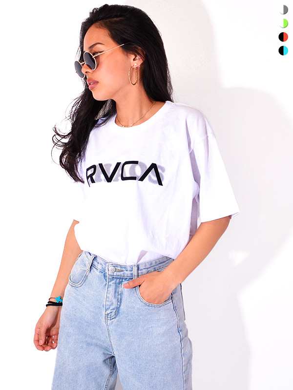 【ネコポス送料無料】RVCA ルーカ Tシャツ メンズ レディース 半袖 CHAOS ORDER Tシャツ ルカ 白 黒 ペア リンクコーデ  BB041-201｜au PAY マーケット