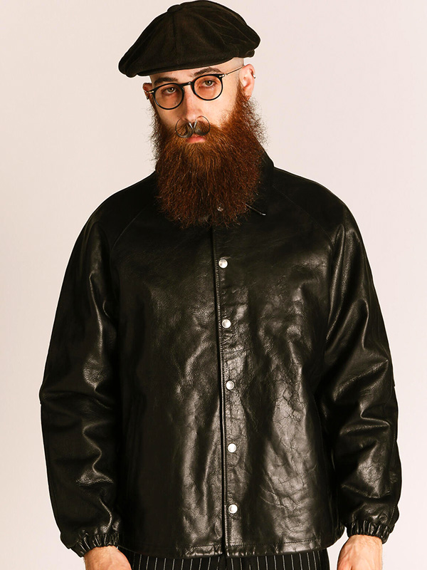 Schott ショット レザー ジャケット コーチジャケット 牛革 カウレザー LEATHER COACH JACKET シンプル 無地 バイク アメカジ ワーク_4