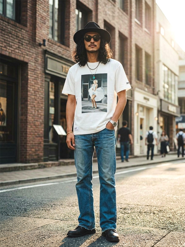 Schott ショット マリリン モンロー Tシャツ 半袖 フォト 綿 100% Marilyn Monroe カプセルコレクション 7826134025_1