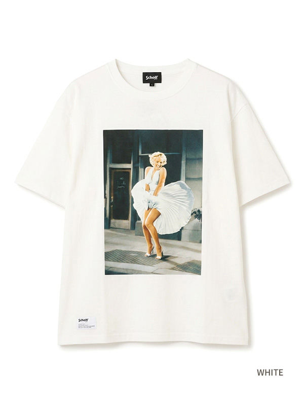 Schott ショット マリリン モンロー Tシャツ 半袖 フォト 綿 100% Marilyn Monroe カプセルコレクション 7826134025_3
