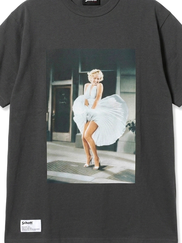 Schott ショット マリリン モンロー Tシャツ 半袖 フォト 綿 100% Marilyn Monroe カプセルコレクション 7826134025_7