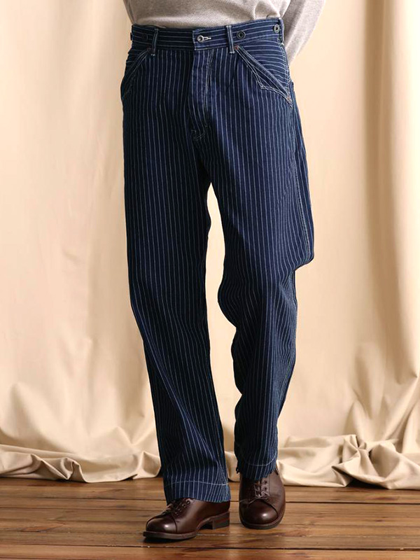 Schott ショット ヒッコリーストライプ パンツ メンズ レディース OLD HICKORY DENIM PANTS オールド ヒッコリー デニム パンツ インディゴ ブラック 7825911002