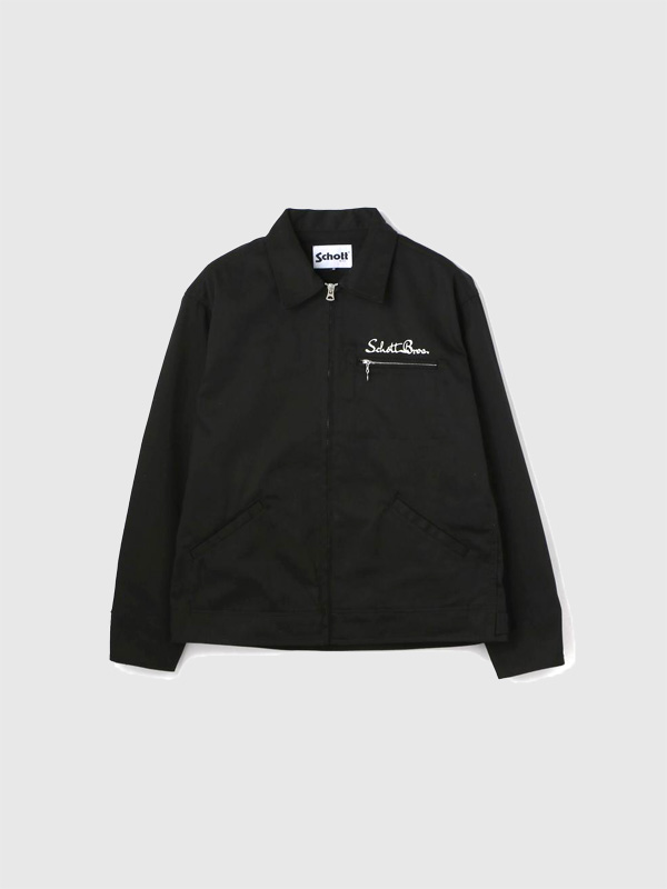 Schott ショット ワークジャケット メンズ レディース ブラック ブランド 定番 TC WORK JACKET TCワークジャケット ボックスシルエット ゆったり 7825952001