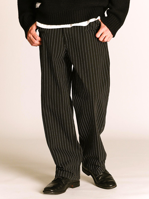 Schott ストライプパンツ Schott パンツ 30 ブラック② ストライプ