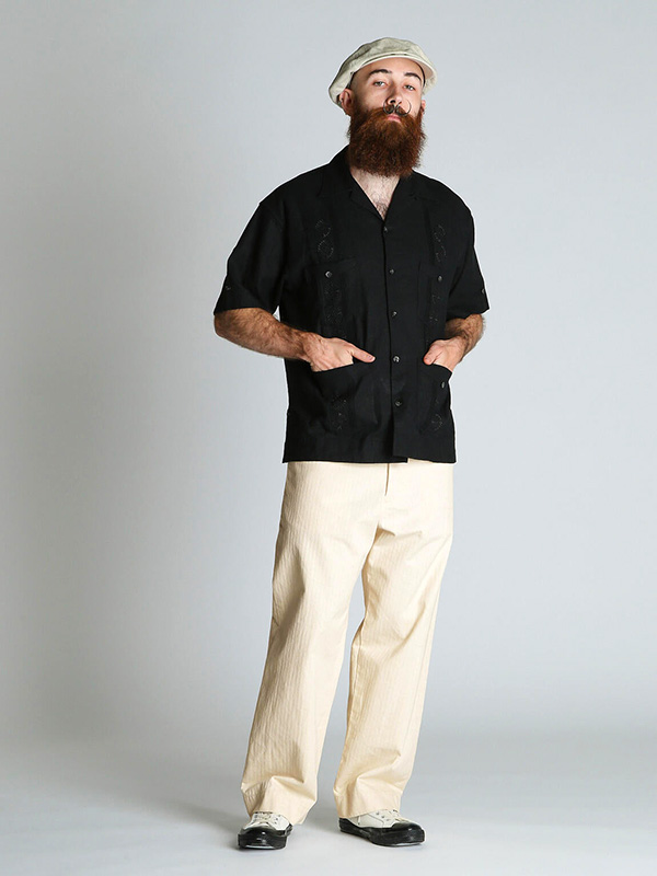 Schott ショット ヘリンボーン パンツ ワーク トラウザーズ ワークパンツ ワイド ルーズ 7826110002 HERRINGBONE TROUSERS_2
