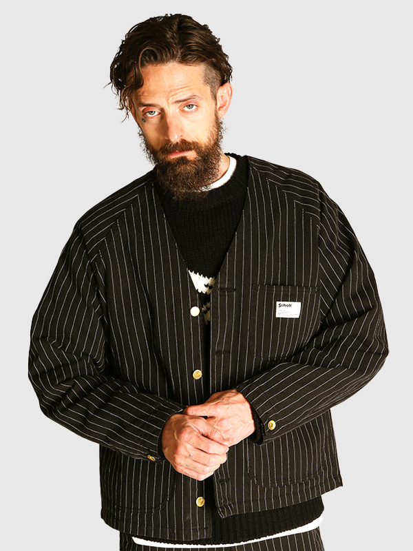 Schott Bros. Perfecto ストライプ カバーオール L Schott [ショット