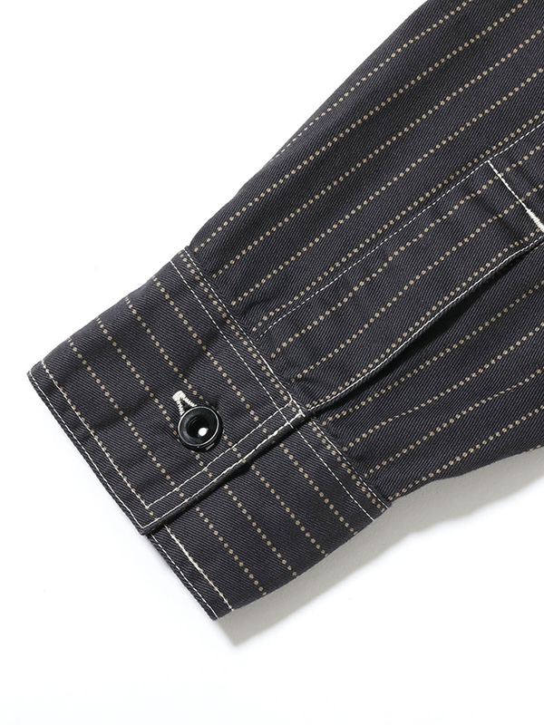 SUGAR CANE シュガーケーン シャツ ワーク ブラック ウォバッシュ ストライプ フィクションロマンス ドット ストライプ SC29585 8.5oz. BLACK WABASH STRIPE WORK SHIRT