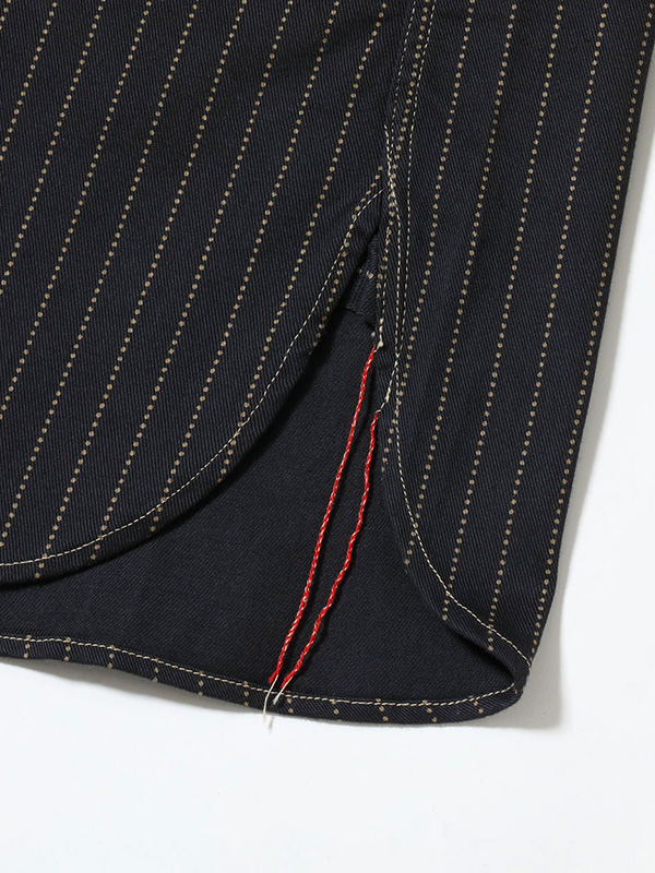 SUGAR CANE シュガーケーン シャツ 半袖 FICTION ROMANCE 8.5oz. BLACK WABASH STRIPE WORK SHIRT SHORT SLEEVE ブラック ウォバッシュ 日本製 東洋 SC36267_8